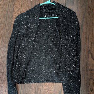 Black Anthropologie sequin sweater
